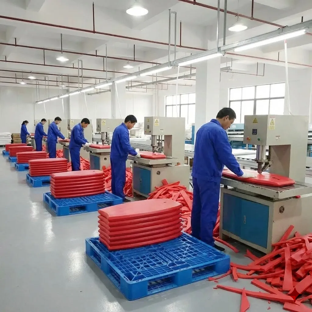 Volume bodyboard manufacturing and cutting line