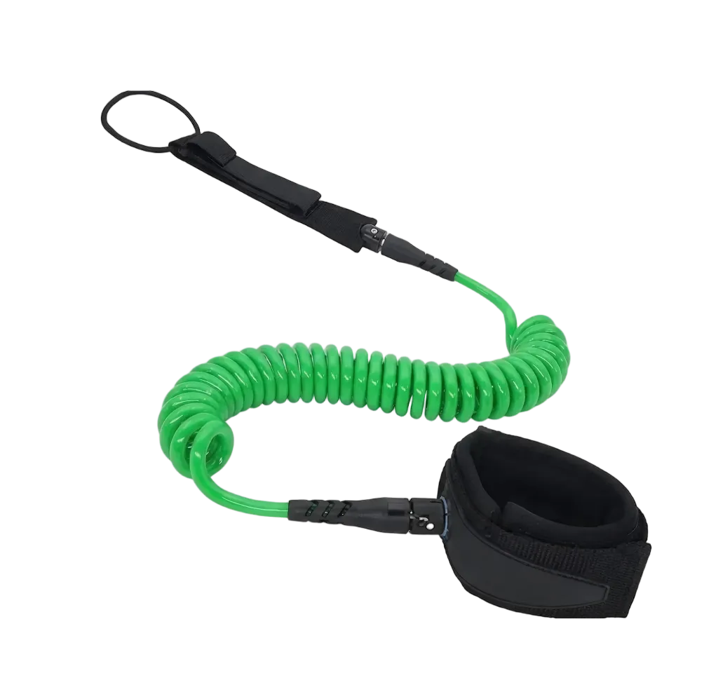 High-tensile TPU coiled iSUP and surfboard leashes wholesale