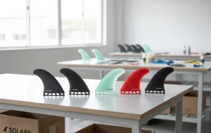 Custom OEM fiberglass surf fins with water transfer printing for private label brands